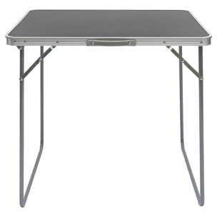 Table De Camping Pliable Noir 80x60cm
