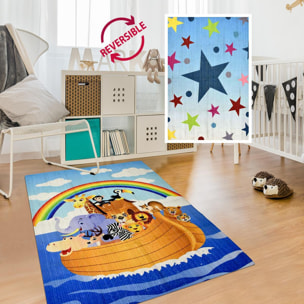 Tapis enfant, kilim reversible fait à la main DACE