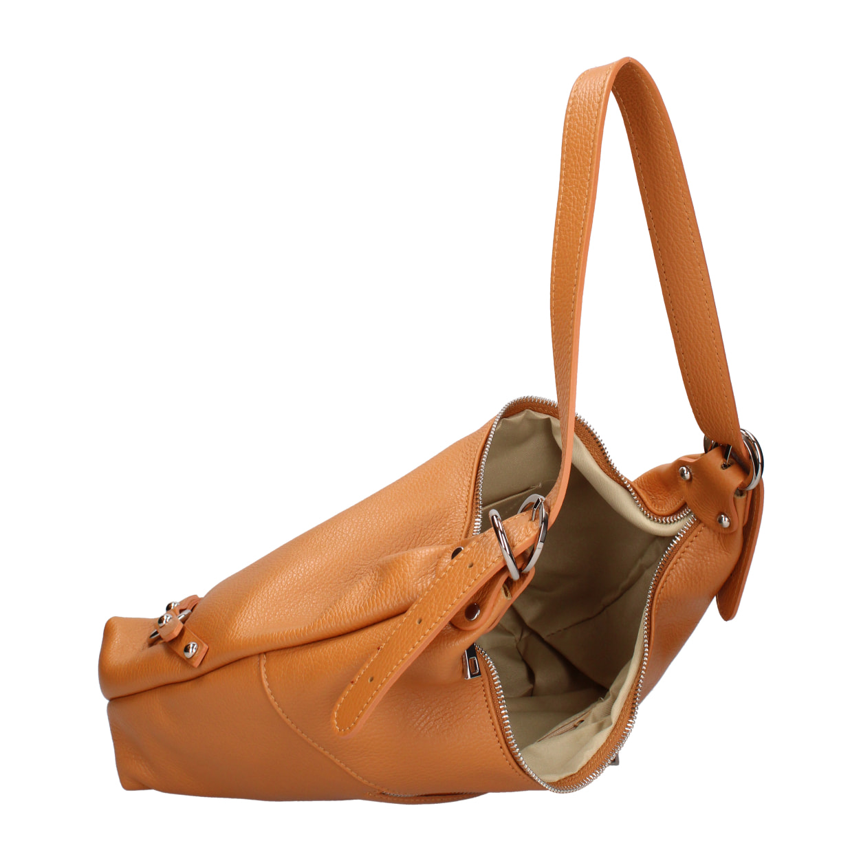 Borsa a spalla da donna In Vera pelle Made in Italy 30x30x9 cm