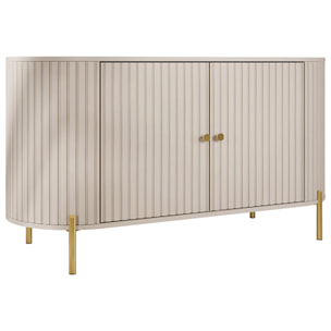 Jaime - buffet bas 139 cm - 2 portes et 1 étagère - Beige