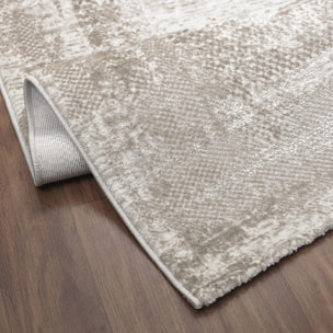 Tapis salon et chambre tissé motif faux uni KODU