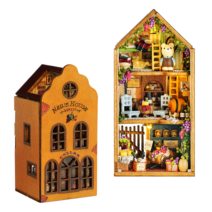 Collezione Città di blocchi, Laboratorio di Neil. Modello 3D realistico con grande dettaglio e luci a LED.