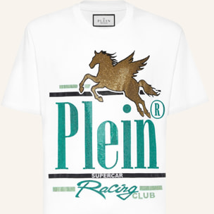 PHILIPP PLEIN Camiseta de cuello redondo y manga corta RACING