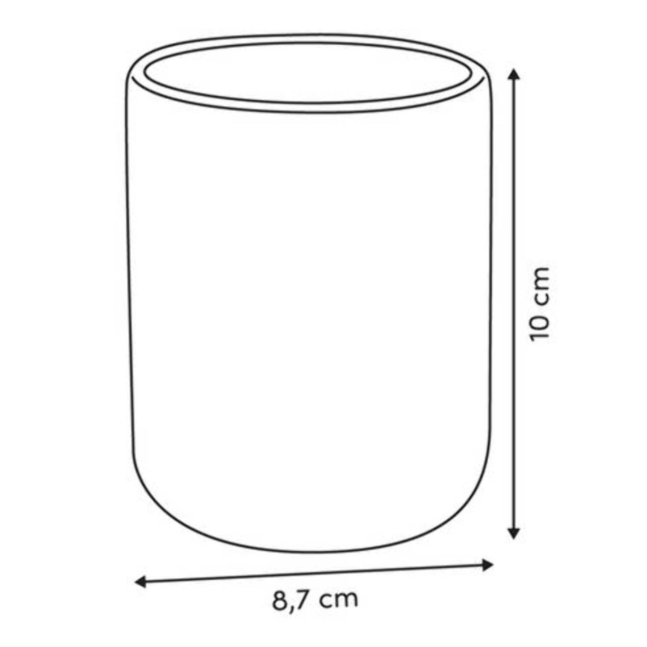 Porte-brosse à dents Strio rayures vert céladon H10cm