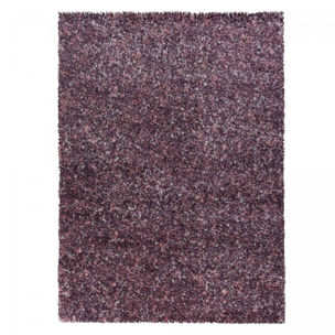 Tapis poils longs shaggy tissé motif faux uni MIGE