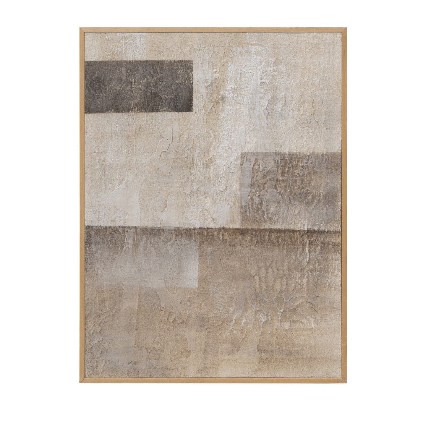Tableau gris décoratif sur toile de coton avec cadre en bois peint à la main à la peinture à l'huile en différentes tailles