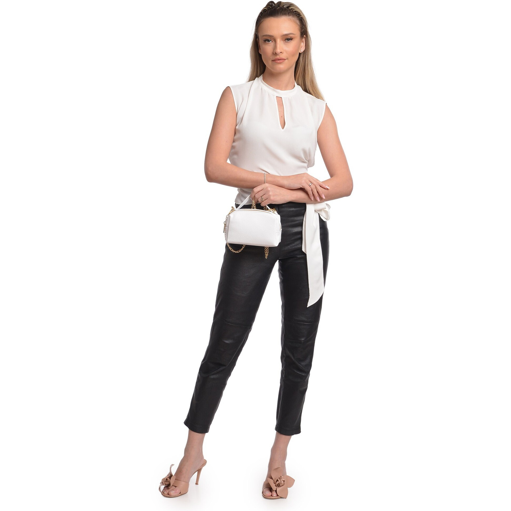 Borsa a spalla Anna Luchini Bianco