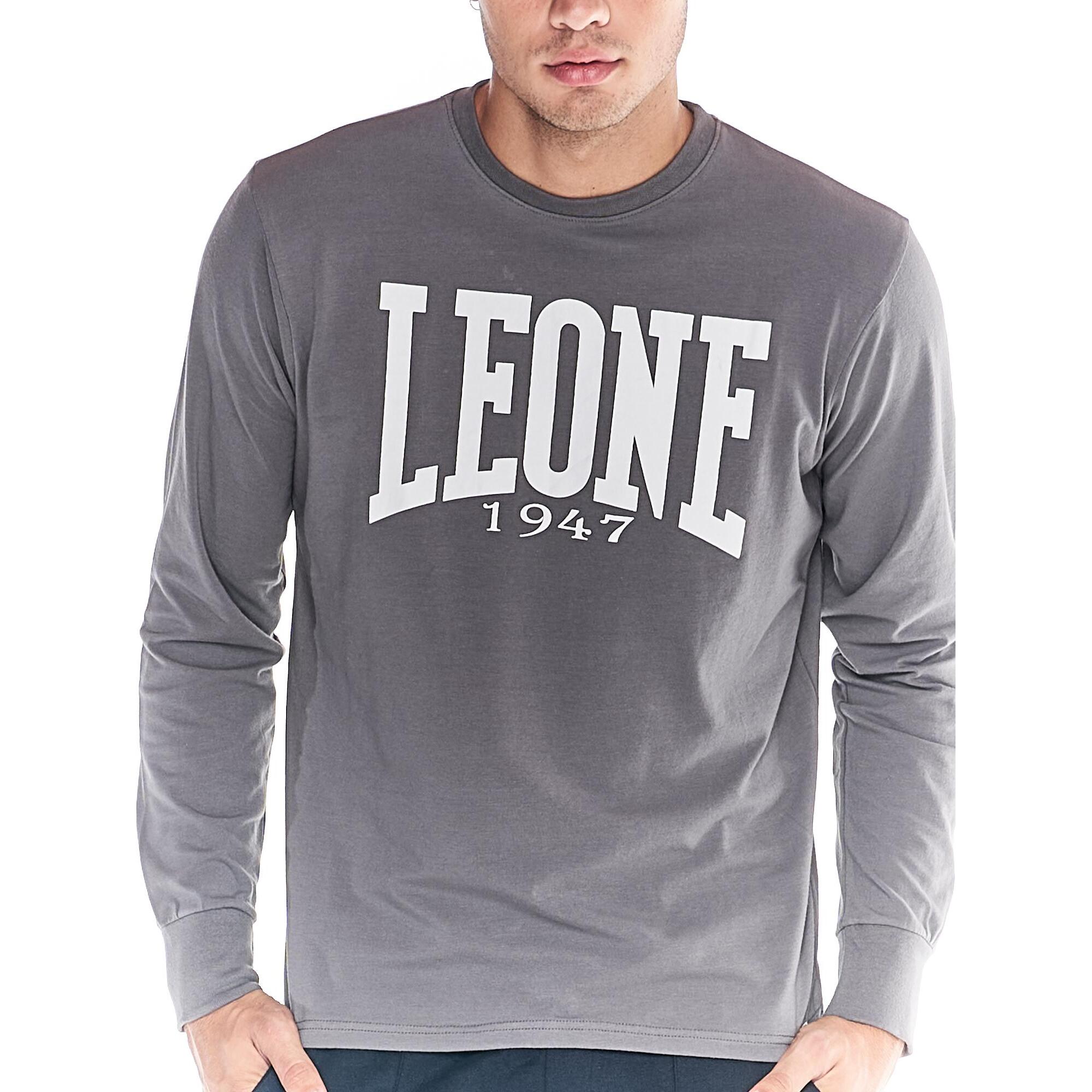 Camiseta de hombre Leone Basic de algodón de manga larga