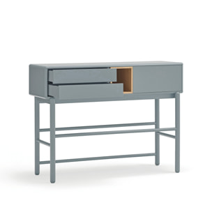 Consola Corvo 1 puerta y 2 cajones gris perla
