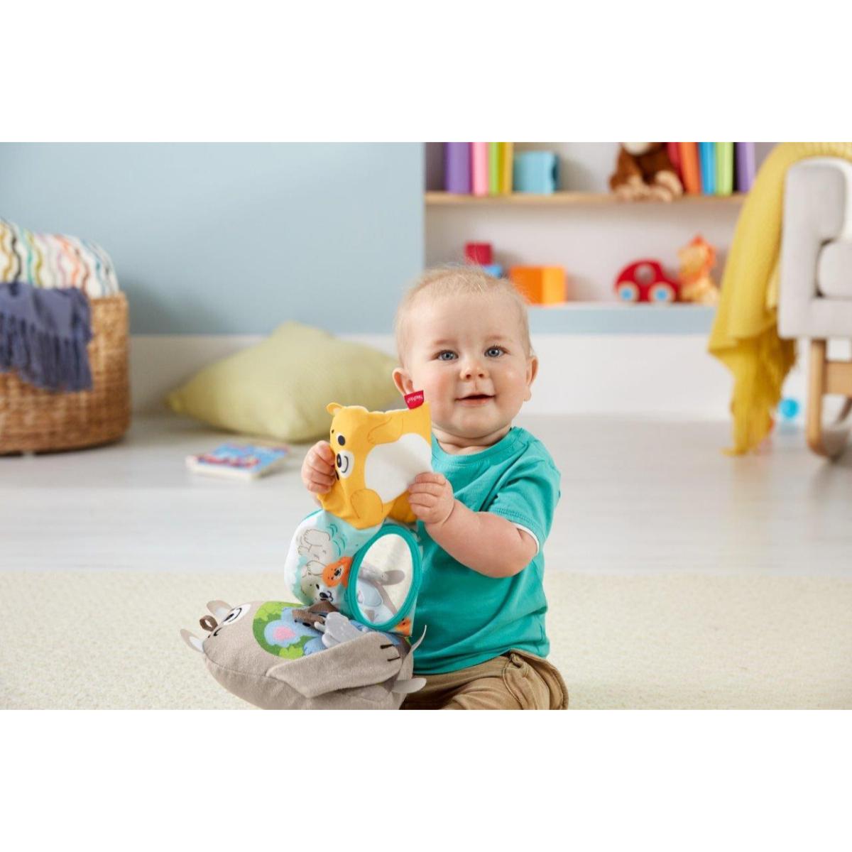 Fisher-Price Libro Attività delle Coccole, Giocattolo per Neonati 3+ Mesi unisex Fisher-Price