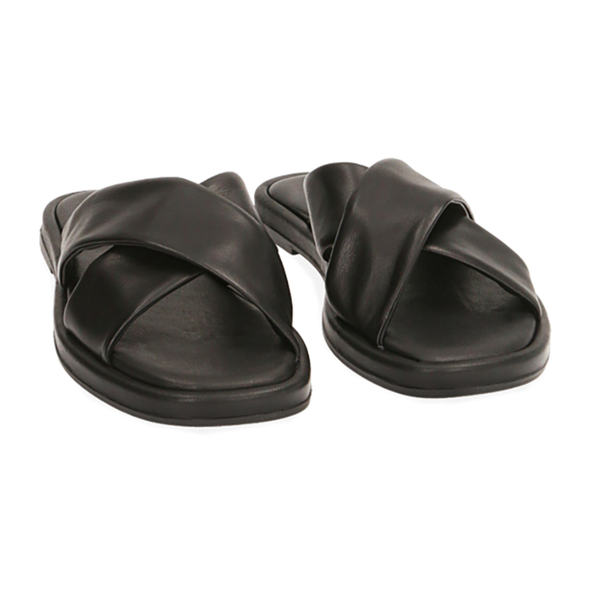 Chanclas de cuero negro