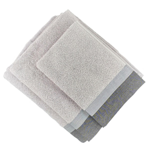 Set Spugna VARAZZE 3 Pezzi: Viso+Ospite+Telo Bagno - 450 gr/m² - 100% Puro Cotone