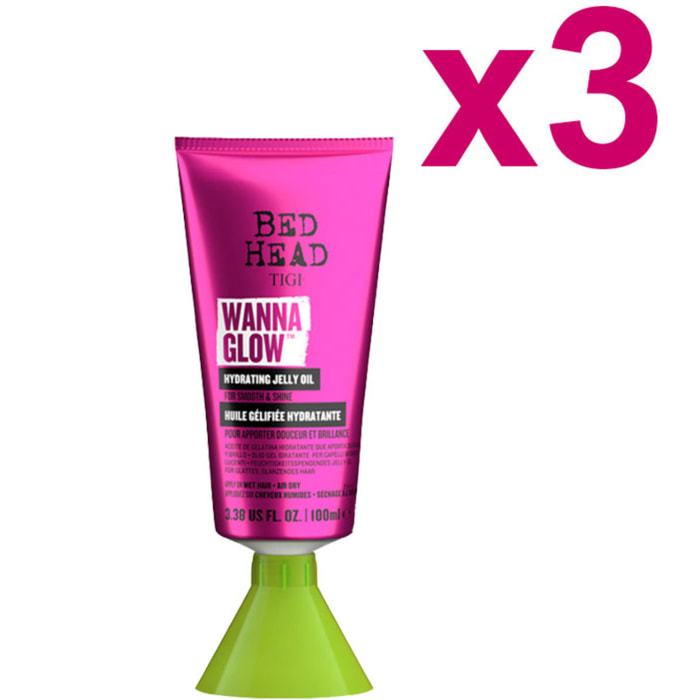 TIGI Kit Bed Head Wanna Glow Hydrating Jelly Oil 3 Unidad x 100ml