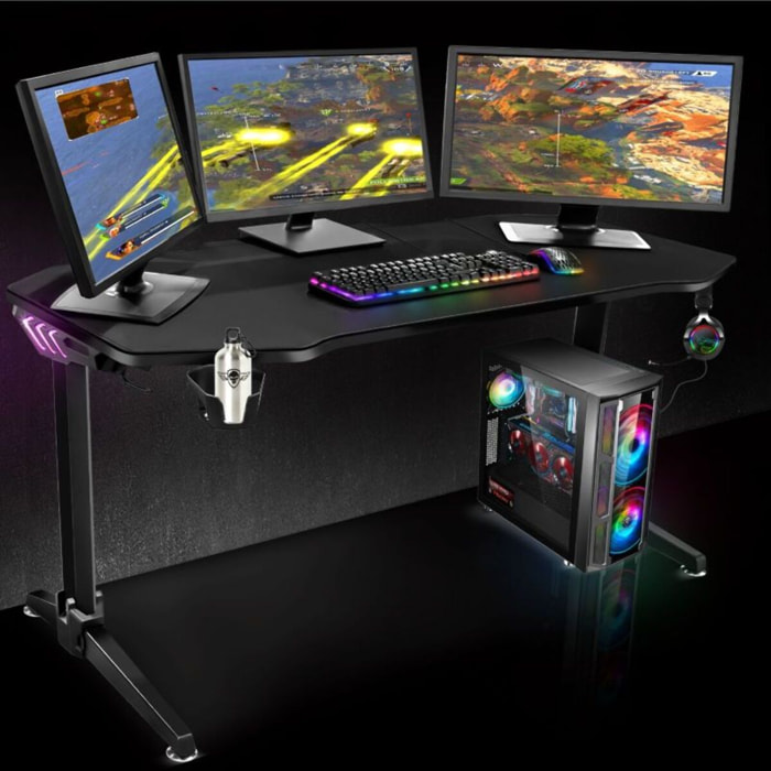 Bureau gamer SPIRIT OF GAMER HEADQUARTER 400 - RGB - Grande tail