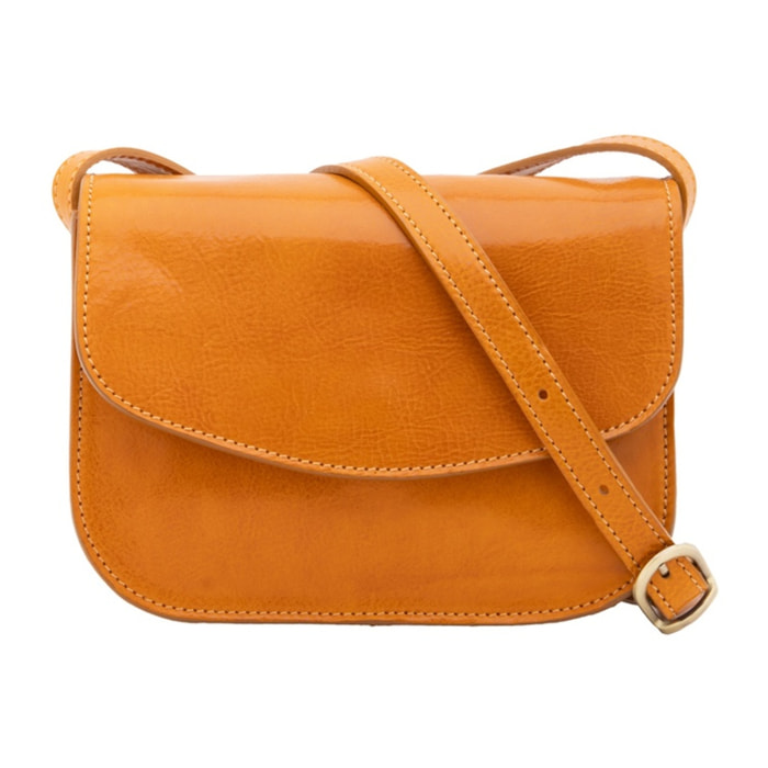 Borsa a tracolla da donna - Modello False - 100% pelle - 22.0 x 16.0 x 9.5 cm