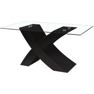 Table repas "Mona" - 150 x 90 x 74 cm - Noir
