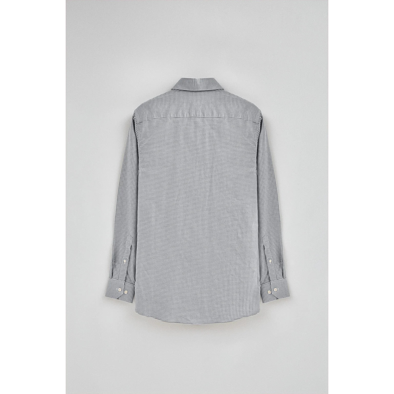 Camisa azul marina de corte slim y cuadros vichy con logo Rigby Go