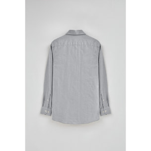 Camisa azul marina de corte slim y cuadros vichy con logo Rigby Go