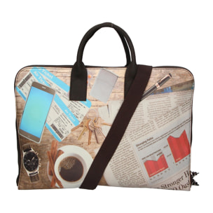 Borsa a mano da donna - Modello Michela - Vera pelle - 28.0 x 40.0 x 3.0 cm