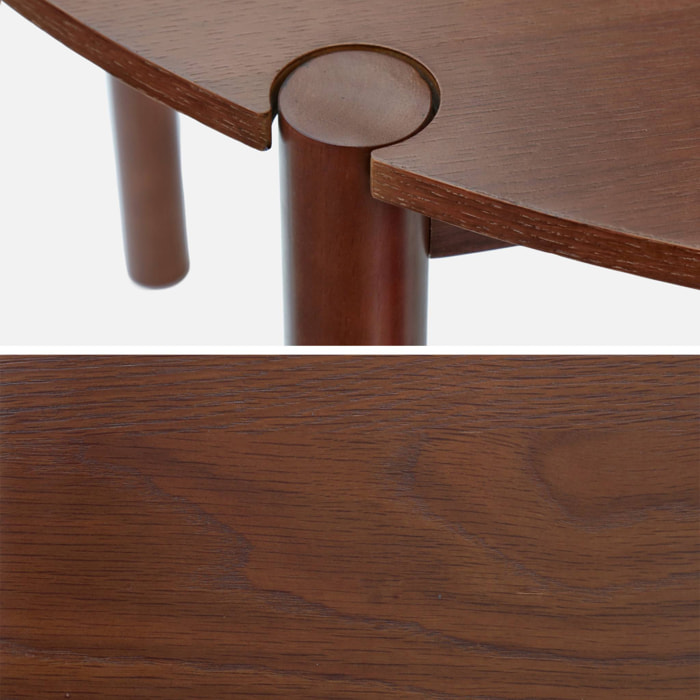 Table à manger ovale bois d'hévéa 6 places CONSTANCE