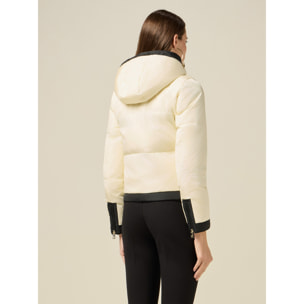 Oltre - Piumino bicolor in vera piuma - Bianco