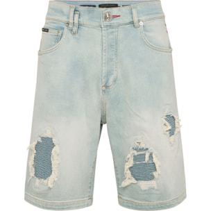 PHILIPP PLEIN DENIM SHORTS