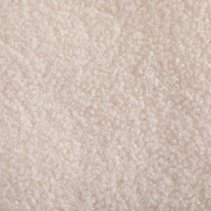 Plaid "Subli" - fausse fourrure bouclée - ivoire - 120x160 cm