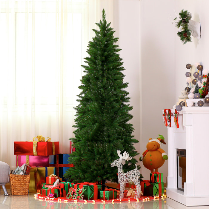árbol de Navidad Artificial con 865 Ramas 91x210cm Verde