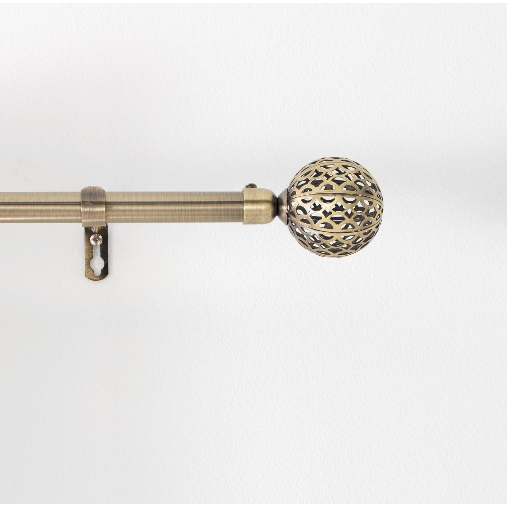 Kit de tringle embouts sphères sculptées - Doré Mat