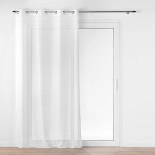 Voilage à motifs géométriques - Blanc