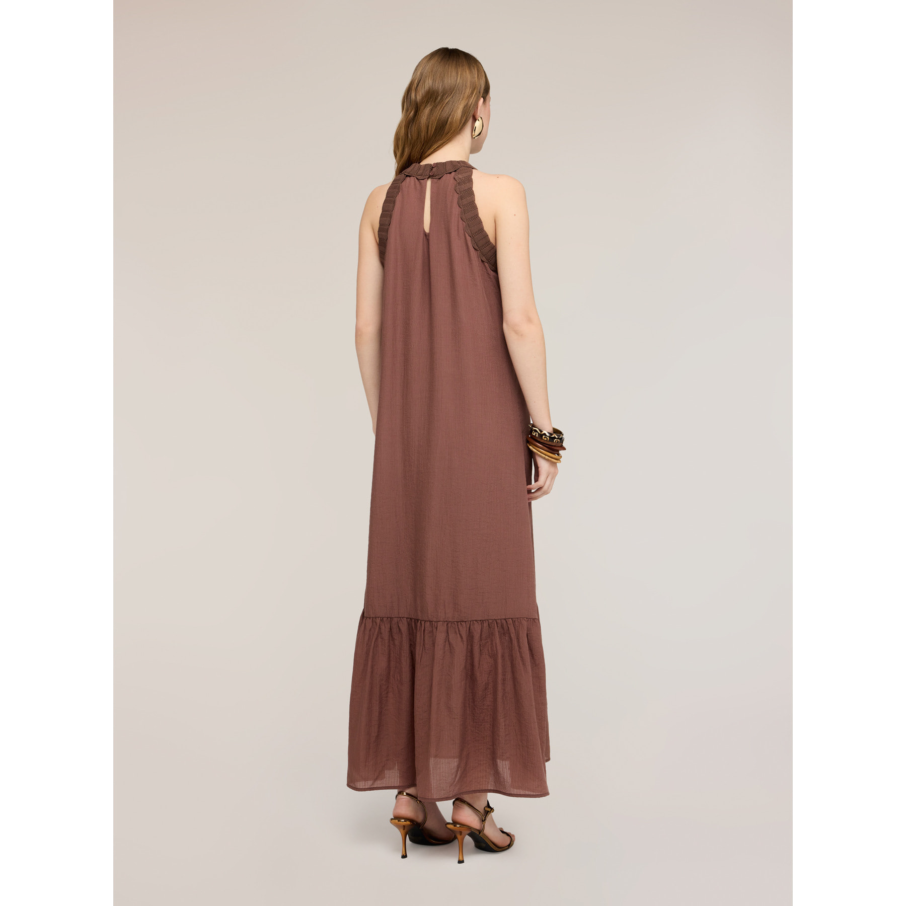 Motivi - Vestido largo - Marrón