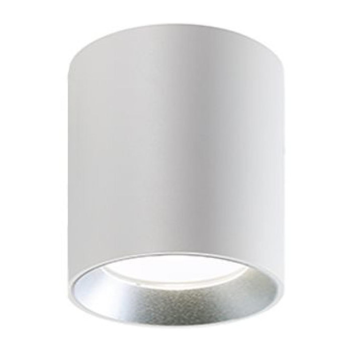 Show - Plafoniera Cilindrica Da Soffitto A Led 12W A Luce Calda Colore Bianco