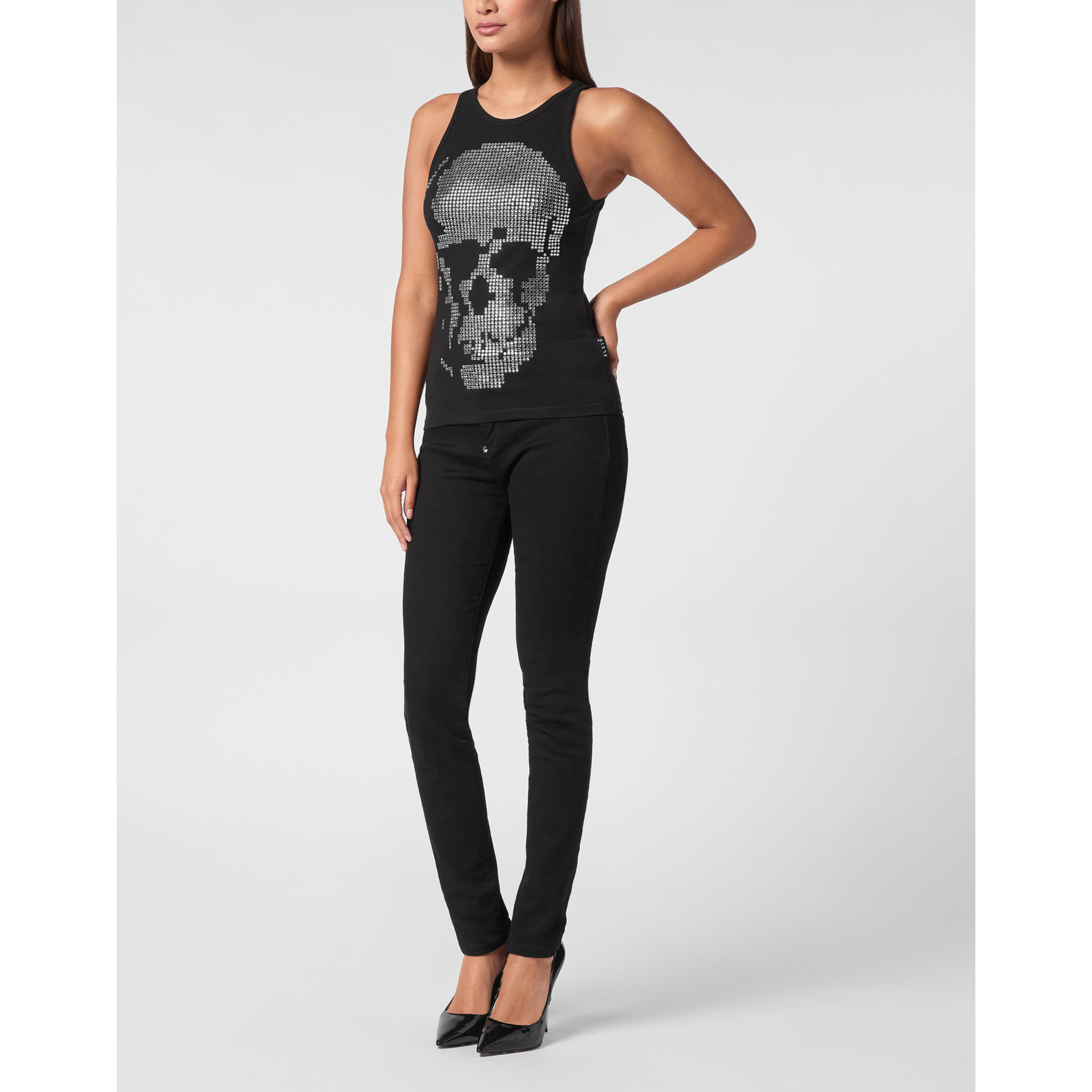 PHILIPP PLEIN Camiseta de tirantes SKULL