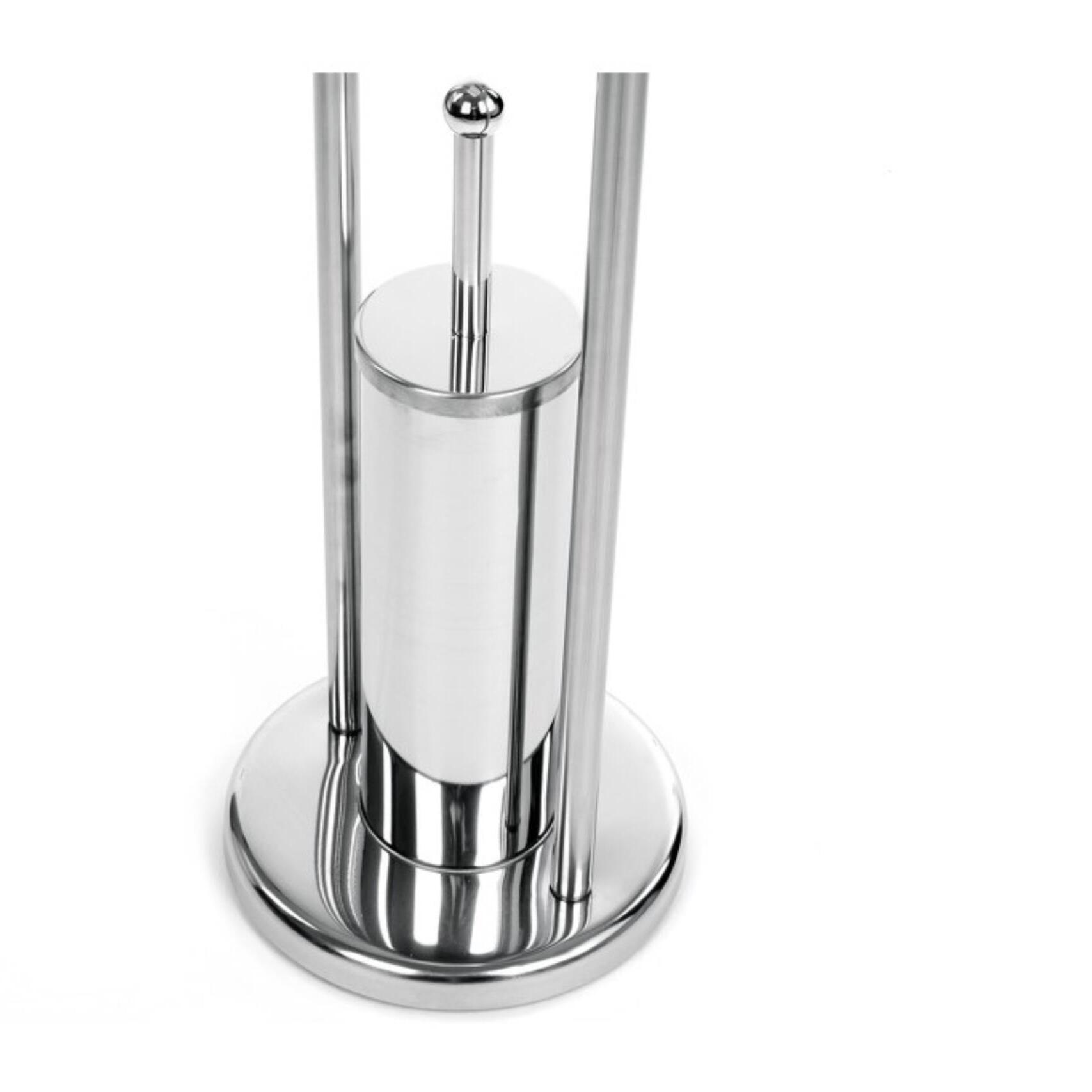 Portarrollos y Escobilla todo en uno, en Acero inoxidable