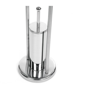 Portarrollos y Escobilla todo en uno, en Acero inoxidable