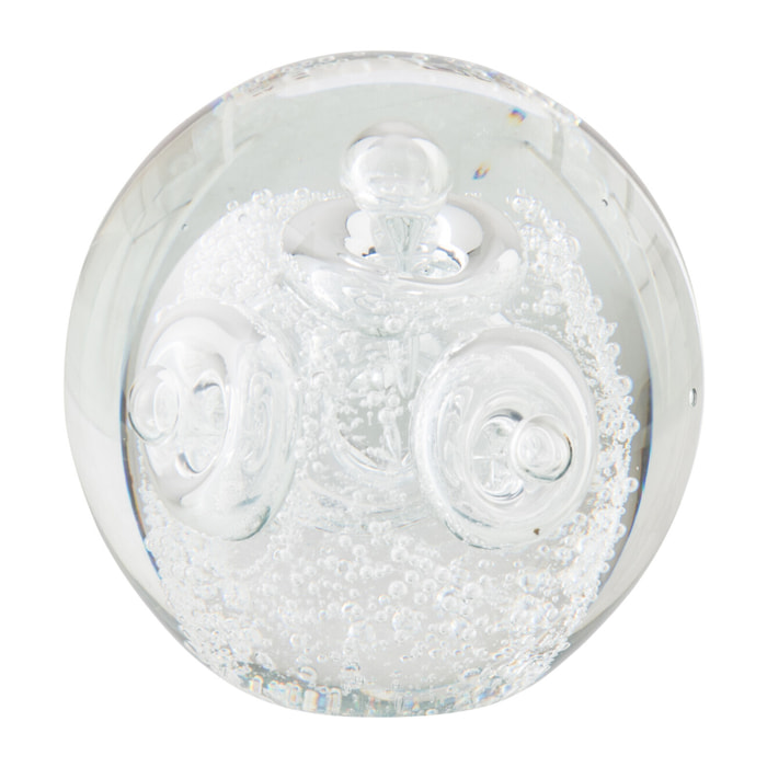 J-Line Presse-papier Anneaux Balle - verre - transparent - medium