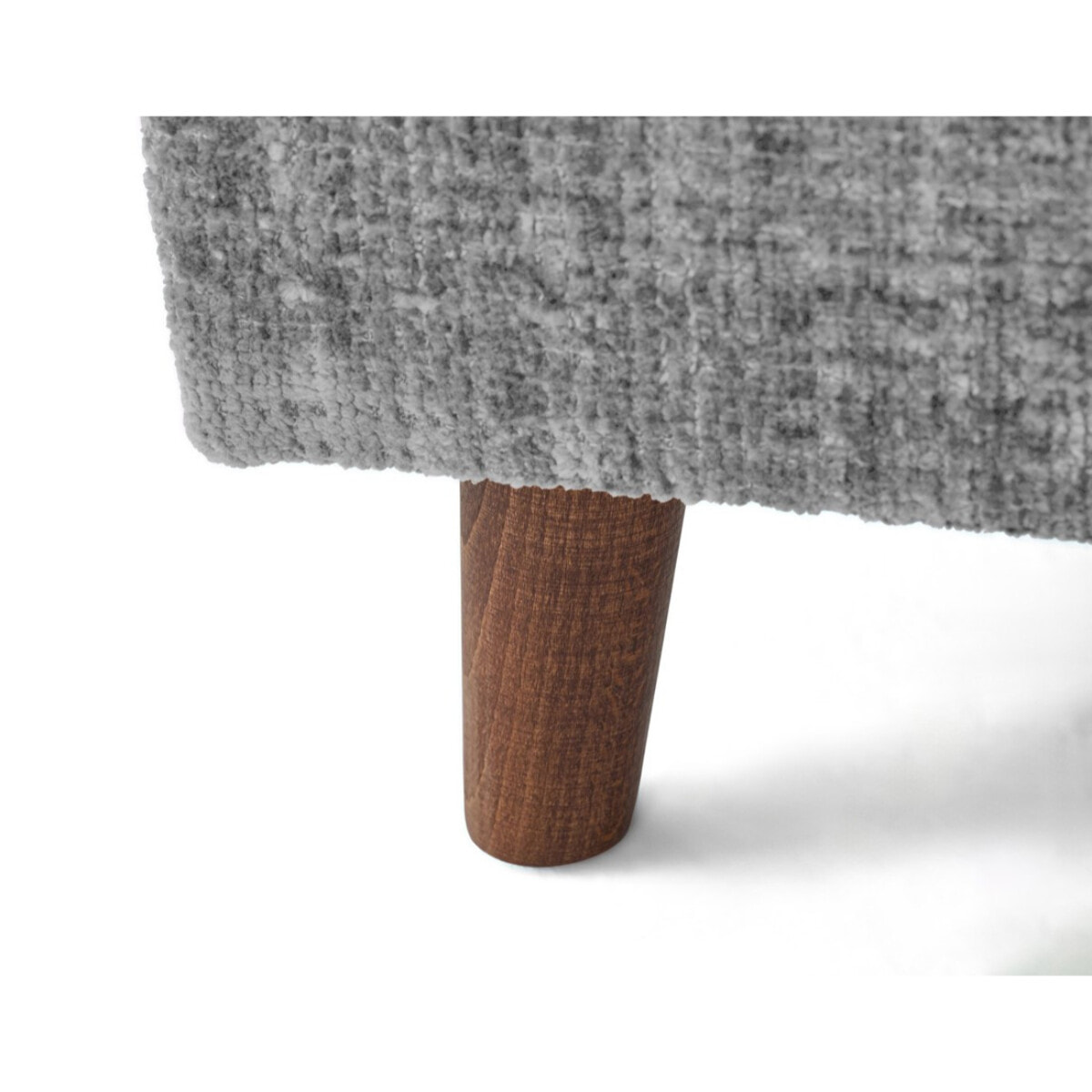 Rune - canapé d'angle droit 4 places en velours texturé - Gris