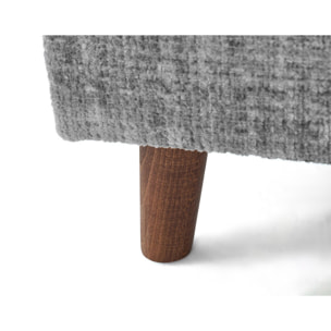 Rune - canapé d'angle droit 4 places en velours texturé - Gris