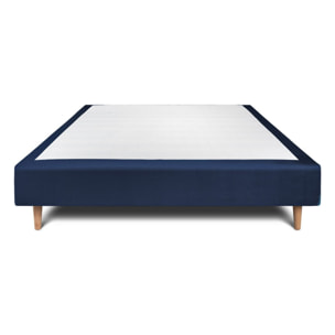 Sommier Tapissier Velours Ep20 - pieds bois
