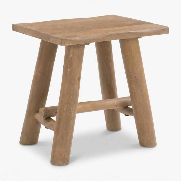 Tabouret marron en bois de manguier 46 cm - Toxis