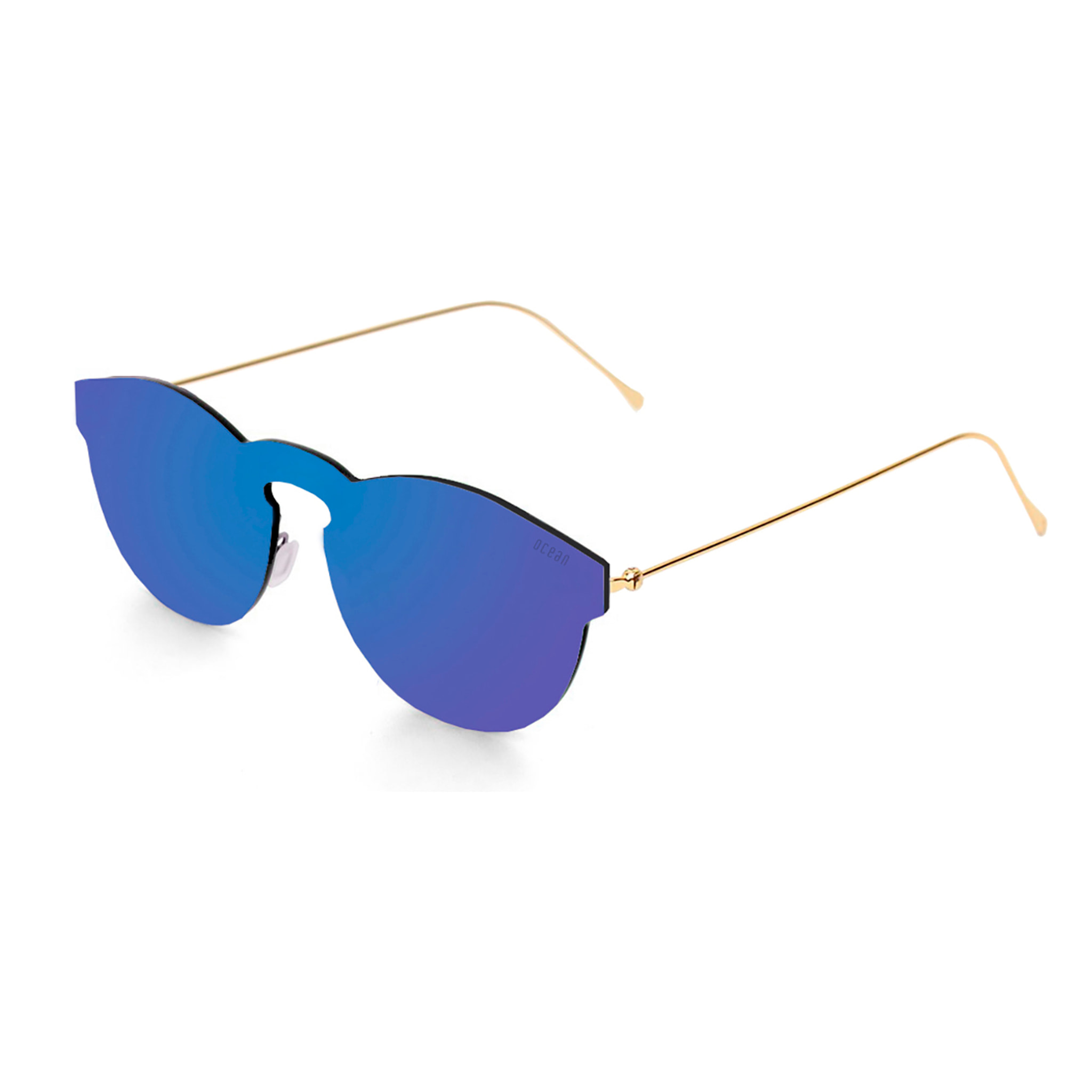 Gafas de sol OCEAN BERLIN - Plana espacial azul oscuro con patillas metálicas doradas