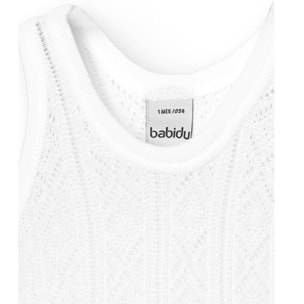 Body bebé tirantes finos perlé algodón