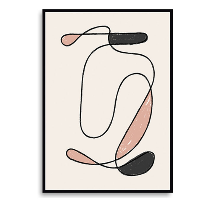Composition décorative Tomasucci WOMAN, en plastique et PVC, noir, 50 × 3 × 70 cm