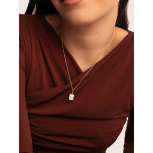 Charm Personalized Letter Mother of Pearl Placcato Oro