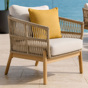 Salon de jardin en bois d'acacia 5 places BAHIA