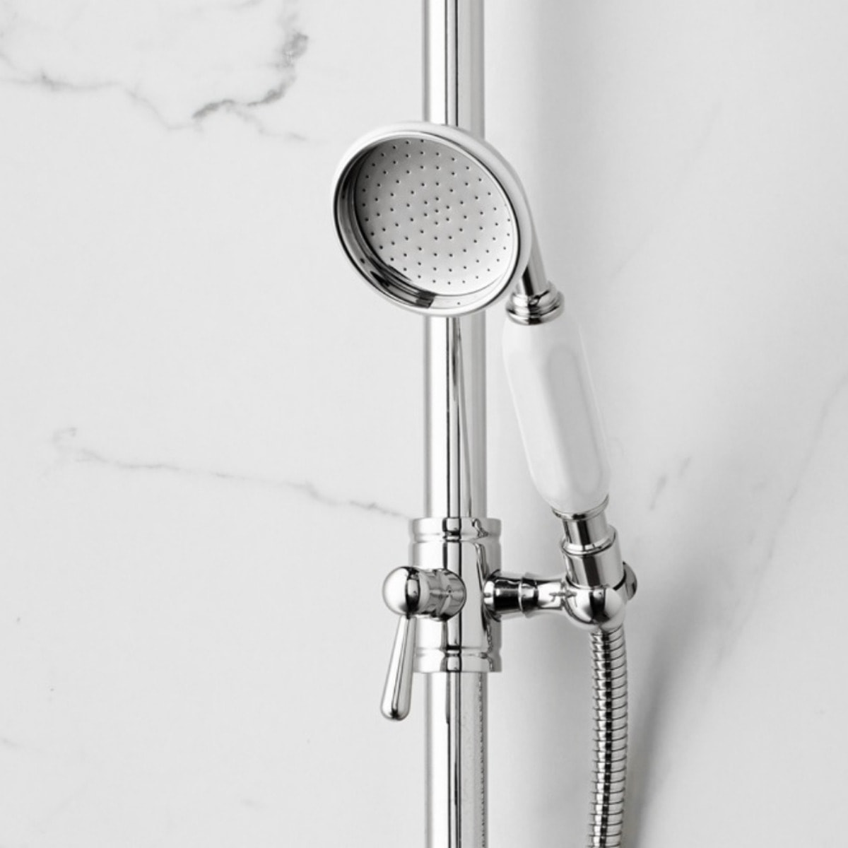 Pommeau de douche Cléo 1889 chrome + flexible