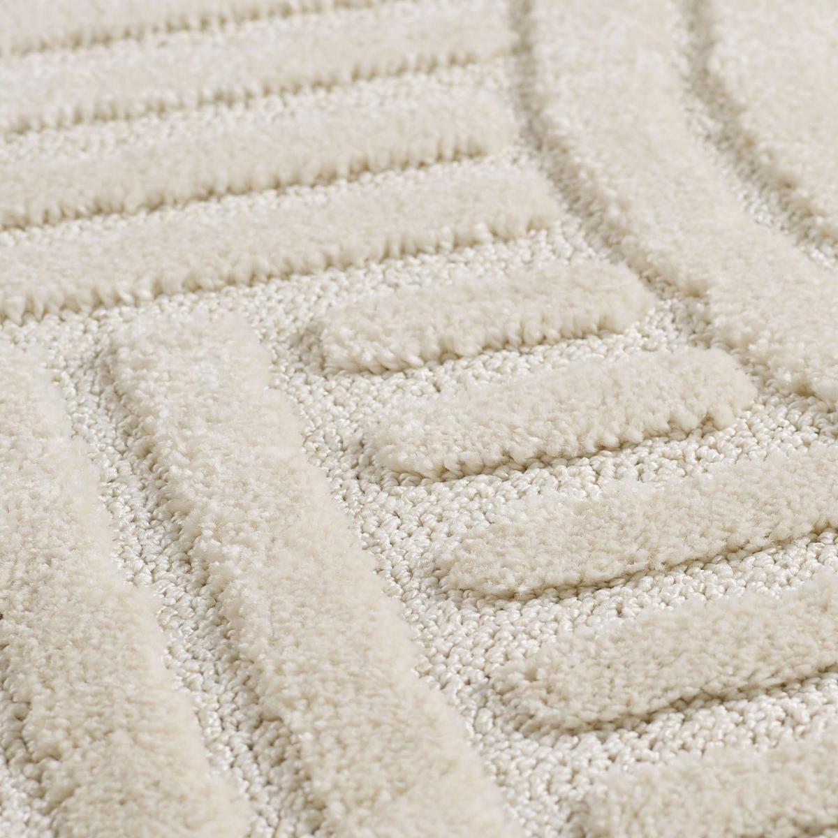Tapis salon au motif géométrique en relief, design épuré, MANON