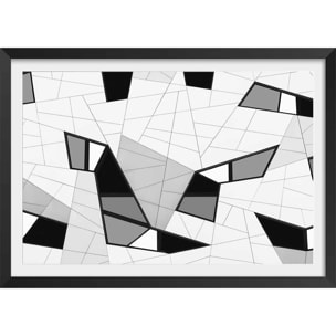 Affiche design detail puzzle Affiche sous cadre noir