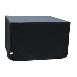 HOUSSE - Housse de protection pour table de jardin 4 places en polyester noir