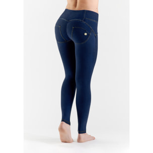 Pantaloni push up WR.UP® superskinny vita media effetto denim